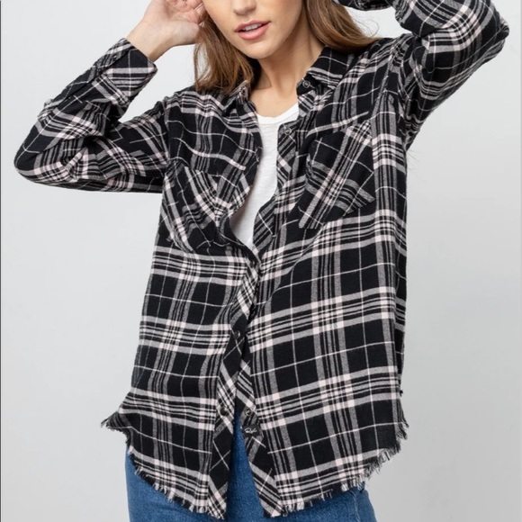 NEW • Rails • Leo Button Down Plaid Shirt Onyx Sm - Picture 3 of 8